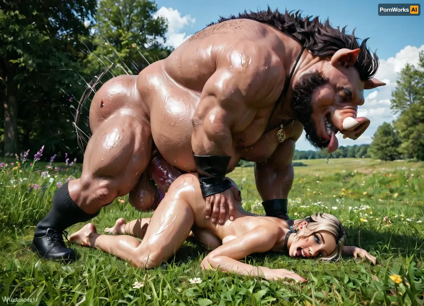영광의 분야에서 : 거대한 boar의 unnatural mating 의식