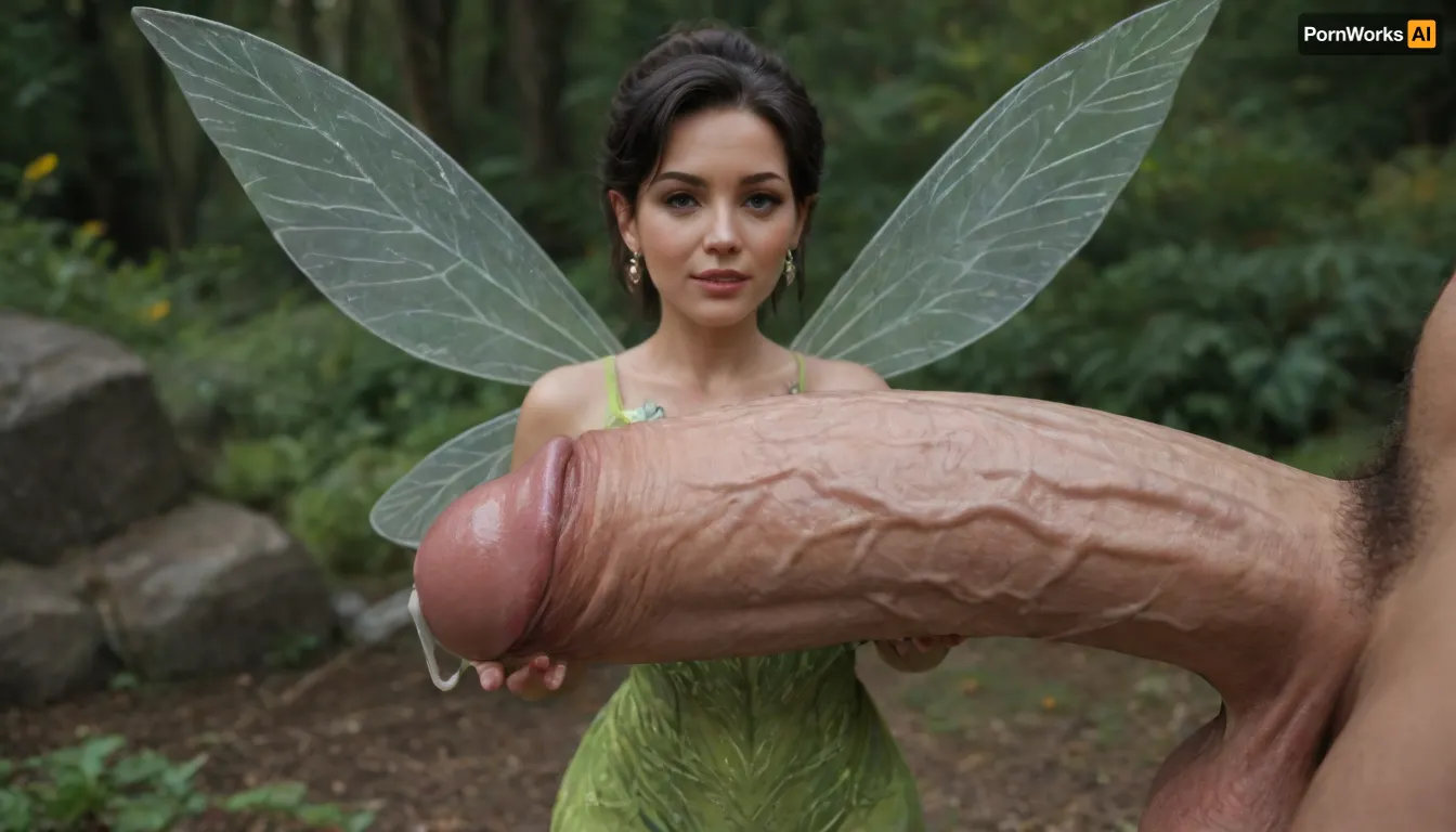 giant man standing side on, massive girthy veiny hyper cock with foreskin, giant uncircumcised oversized cock, massive uncut cock, ((tight form fitting dress)), Mature fairy holding the tip of giant uncircumcised cock, (insect sized fairy:1.5), mature fairy in awe, on massive uncut cock, cock bigger than her body, body sized cock, pubic hair, foreskin, long foreskin, cock bigger than fairy, face against cock, Licking the tip, droopy foreskin, ((oozing cum)), ((cum explosion))