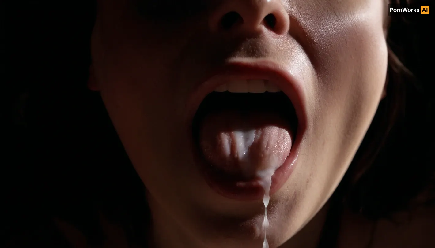 extreme close-up on a mouth with excessive cum running out, 8k, photorealistic, soft lighting, cinematic dark lighting, an interplay of light and shadow, artsy, work of art, price winning, <lora:dark:.8>