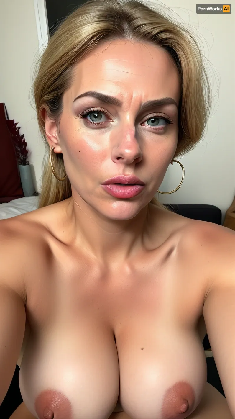 (gilf:1.6), exotic Mature woman having an orgasm, 75 year old, gilf, (exotic), (dark hair in a ponytail), (chubby round face:1.4), (double chin:1.2), detailed hair, beautiful hair, ((naked)), flirty, flirting, seductive stare, looking at viewer, intense eye contact with viewer, orgasm eyes, horny, sexy, lipstick, beautiful eyes, realistic eyes, detailed eyes, (big eyes:1.2), (open eyes), beautiful face, wrinkles, hoop earrings, super realistic, skin stretch, dark circles under eyes, plump lips, full lips, big juicy lips, old skin, wet lips, wet moisture, spots with skin marks, detailed skin, (open mouth:1.5), orgasm face, orgasm, screaming, scream, cumming, selfie picture, view from below, bottom to top view, picture from bottom to top, riding, best quality, downblouse, nipslip, edgOrgasm, face, focus, woman, with, edgOrgasm_face, ((teardrop shaped breasts)), ((stretchmarks on breasts)), (detailed skin texture, skin imperfections), (age-appropriate skin condition, wrinkles, wrinkled skin, wrinkled face, drooping sagging breasts), (age-appropriate breast), <lora:edgOrgasm_v2:.5>, Torptits, Huge, Nipples, Body, Harness, Satin, Lingerie, <lora:TorptitsV532.04:.5>, hairy, pussy, pubes, wild, bush, <lora:hairy:.5>