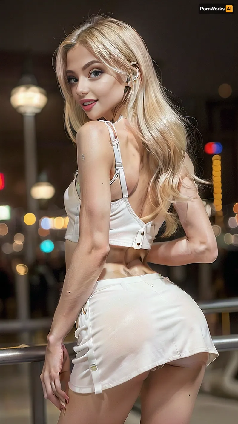 the whole girl visible in the frame, ultra realistic smart incredibly beautiful seductive face, young escort woman, super model, 18 years old, (very slim, anorexic figure), long very shapely legs, narrow waist, looks directly at the viewer, (in las vegas), (tight white top, micro skirt, long legs, perfect legs, no penties, sensual Seductive, big eyes, beautiful eyes:1.2), back view, long blonde hair, (seduce, sexy, wants to fuck:1.1), (white skin. smile:1.1), in the casino, HDR photo, best quality, ultra-detailed, masterpiece, finely detail, highres, 8k wallpaper, photorealistic, perfect illumination, best shadow, best shot, soft lighting, GapingAssholesAllFourQuiron, pose, <lora:weight_slider_v2:-1>, <lora:add_detail:.5>, <lora:quiron_GapingAssholesAllFour_v4_Lora:.5>