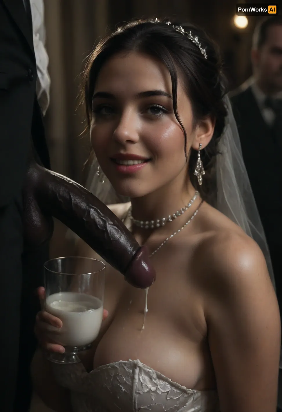 A wedding day twist: bbc cum and the persian bride's gokkun