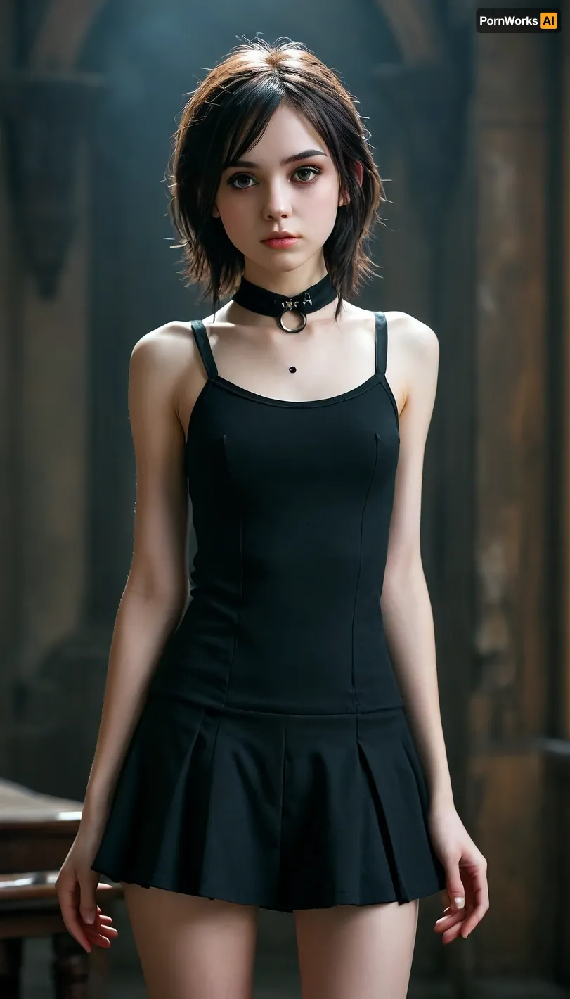 A petite gothic beauty