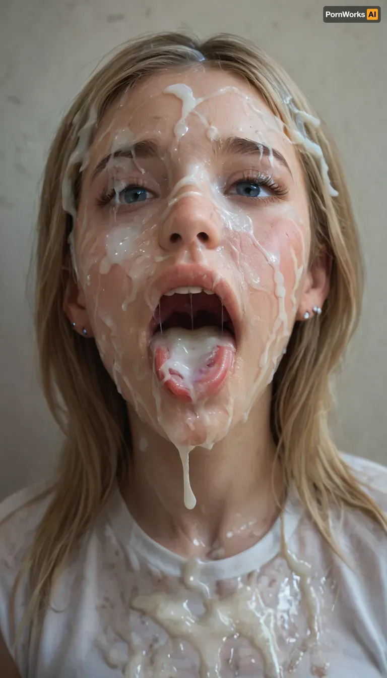 realistic cum, (cum on clothes:1.4), cum on, (Cum flows:1.5), (cum on body:1.4), cum on hair, (cum on face:1.7), bukkake, ((Clothes and body covered with semen)), (mouth wide open:1.4), (mouth filled with cum:1.5), beautiful face, (cum on hair:1.3), cute blonde woman, cum, on, face, <lora:JustCum:1.4>, <lora:678016_training_data:1.9>, <lora:cum_in_eye_deepmind:1.4>