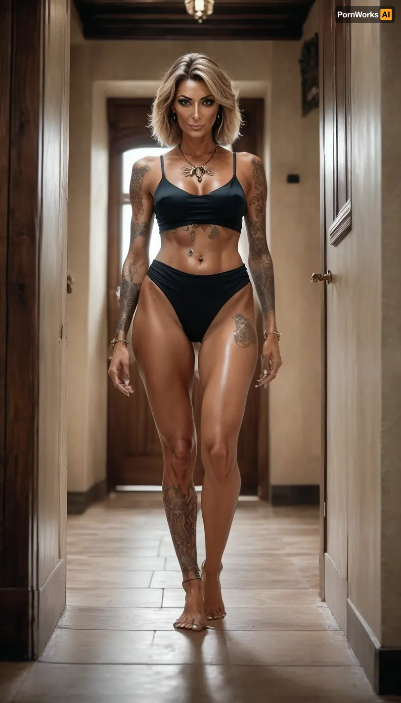 Naked amazing beautiful mature woman 60 years old, entire body head to toe, (wooden motor yacht), (high end seaside luxury), big eyes, high cheek bones, european, ((very dark tanned)), opulence, luxury, muscular, ((very tall)), ((super pixie haircut)), dark blonde, green eyes, wrinkles at eyes, hip chain, (flat sandals), realistic, sharp focus, 8k high definition, insanely detailed, intricate, spread legs, penetration, (dripping wet pussy), ((strong tanlines)), ((hip chain)), anklet, green nails, pubic hair, (toe rings), high arches, tight calves, ((long toes)), outdoor, deck, hamptons, Martha’s Vineyard, ((((feet jewelry))), (((footsiebabe))), shredded, woman, style), shredded, woman, style, glam, fantasy, dark, skin, uberfit, athletic, thigh harness, silk harness, cupless, Crotchless, Topless, reduce noice, sights, tanlines, sunburn, <lora:weight_slider_v2:-1>, <lora:age_slider_v20:1>, <lora:epi_noiseoffset2:1>, <lora:Harnesses_Outerwear:.3>, <lora:pailide3-000005:.5>