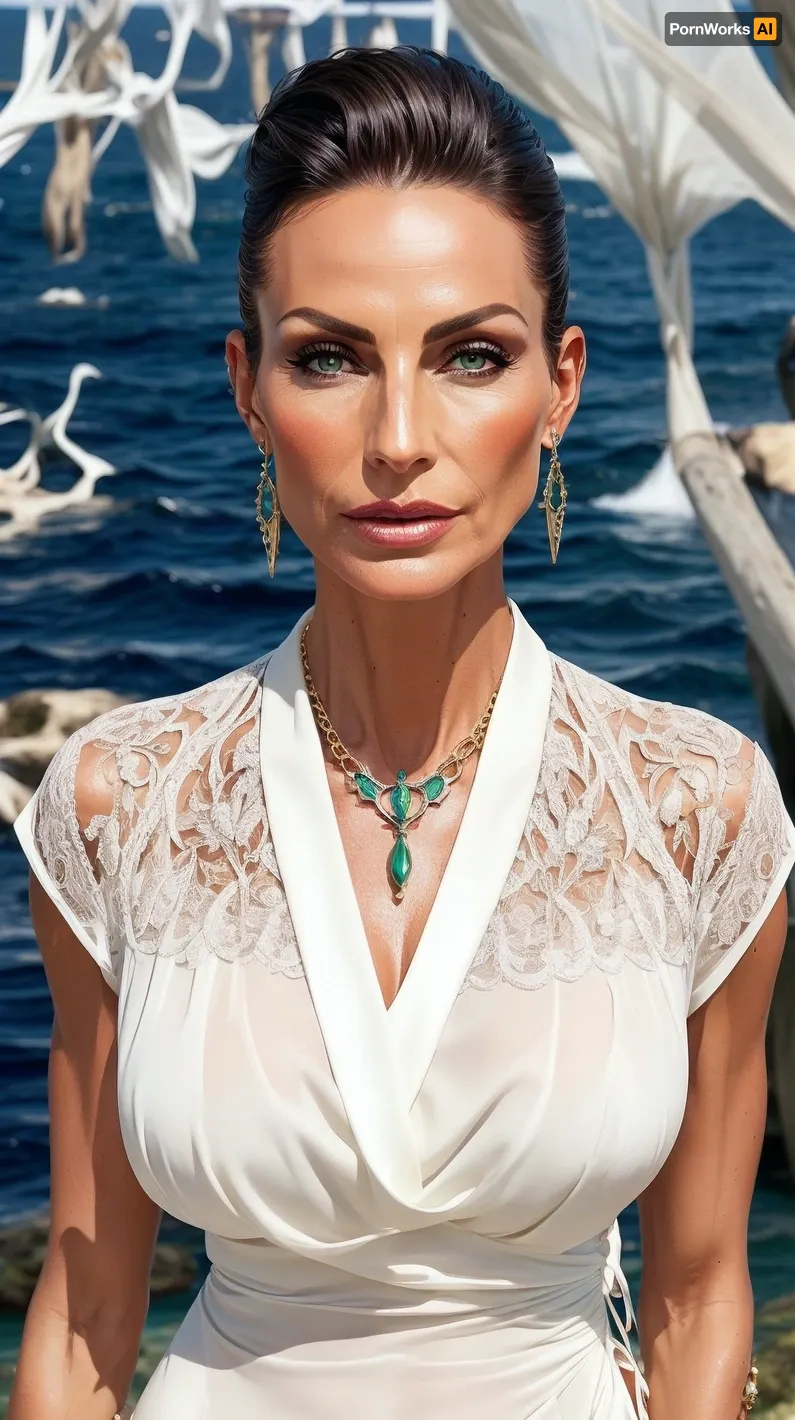 Naked amazing beautiful mature woman 60 years old, entire body head to toe, (wooden motor yacht), (high end seaside luxury), tattoo at legs and feet, blackwork tattoo, high cheek bones, european, ((very dark tanned)), opulence, luxury, muscular, ((very tall)), ((super pixie haircut)), dark blonde, green eyes, wrinkles at eyes, hip chain, (flat sandals), realistic, sharp focus, 8k high definition, insanely detailed, intricate, spread legs, penetration, (dripping wet pussy), ((strong tanlines)), ((hip chain)), anklet, green nails, pubic hair, (toe rings), high arches, tight calves, ((long toes)), outdoor, deck, hamptons, Martha’s Vineyard, ((((feet jewelry))), (((footsiebabe))), shredded, woman, style), shredded, woman, style, glam, fantasy, dark, skin, uberfit, athletic, reduce noice, sights, tanlines, sunburn, DarTataBodG, <lora:weight_slider_v2:-1>, <lora:age_slider_v20:1>, <lora:epi_noiseoffset2:1>, <lora:pailide3-000005:.5>, <lora:DarTataBodG-XL_V2:.4>