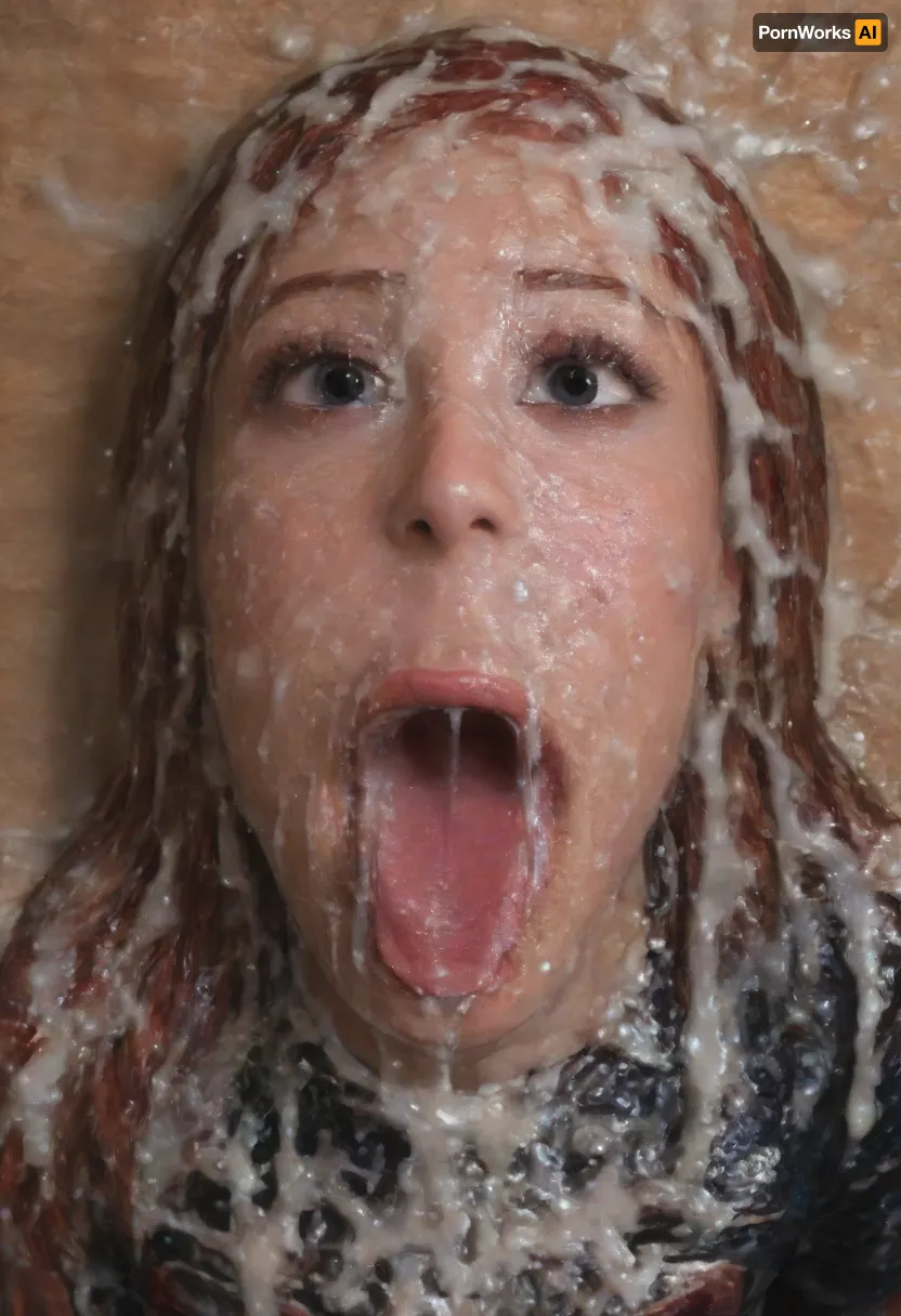 realistic cum, excessive cumshots, (cum on clothes:1.4), cum on, (Cum flows:1.5), (cum on body:1.4), cum on hair, (cum on face:1.7), bukkake, ((Clothes and body covered with semen)), (mouth wide open:1.4), (mouth filled with cum:1.5), beautiful face, (cum on hair:1.9), woman, cum, on, face, (ginger moana aged 36), <lora:JustCum:1.9>, <lora:678016_training_data:1.9>, <lora:cum_in_eye_deepmind:1.9>