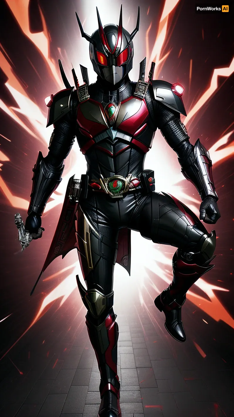 kamen rider ryuki + red eyes black dragon. fusion. Strong body. Hd.4k.
