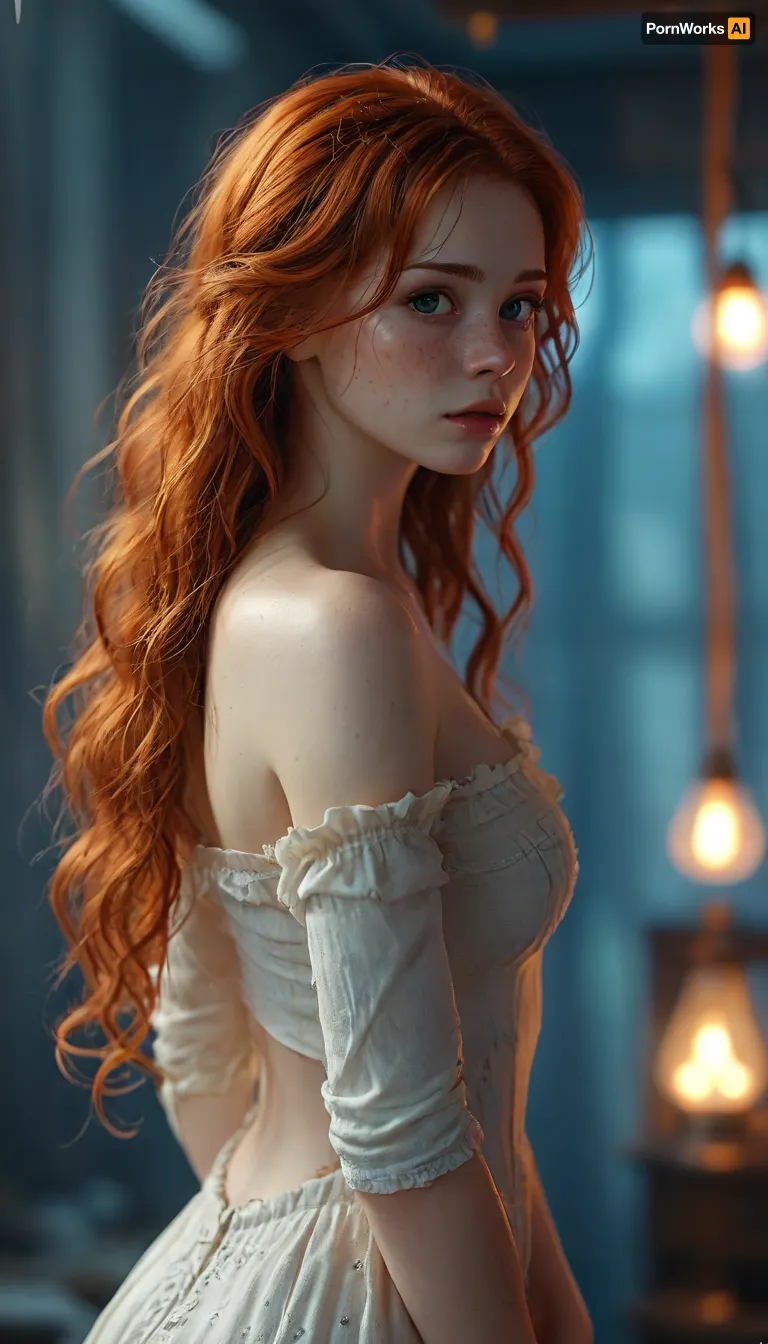 realistic, perfect body, perfect eyes, detailed eyes, detailed hairstyle, best quality, masterpiece, ultra high detail, extremely detailed, dynamic perspective, bright colors, atmospheric, (detailed smooth skin), full body view, cute girl, redhead, long hair, wavy hair, slim figure, firm tits, sexy ass., (((A creature whose cries with eerie emptiness))), novuschroma08, style, detailxl, <lora:novuschroma08 style:.8>, <lora:654321_training_data:.8>, <lora:add-detail-xl:.8>, <lora:MJ52:.8>, <lora:CinematicStyle_v1:.8>