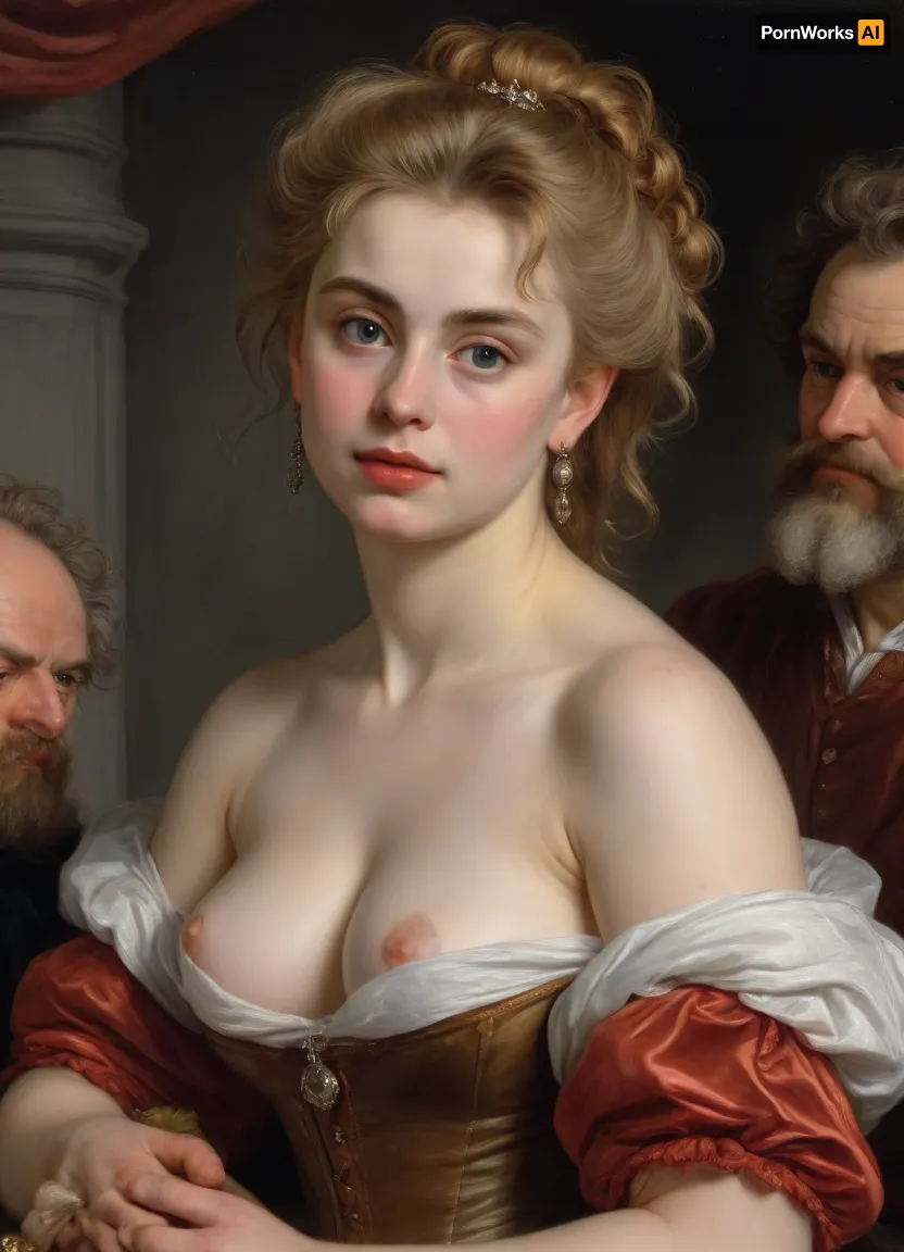 17th century, woman, (nude), (Yurlyu-berlyu hairstyle:1.5), (Peter, Paul, Rubens, Style:1.7), <lora:Peter Paul Rubens Style:.8>