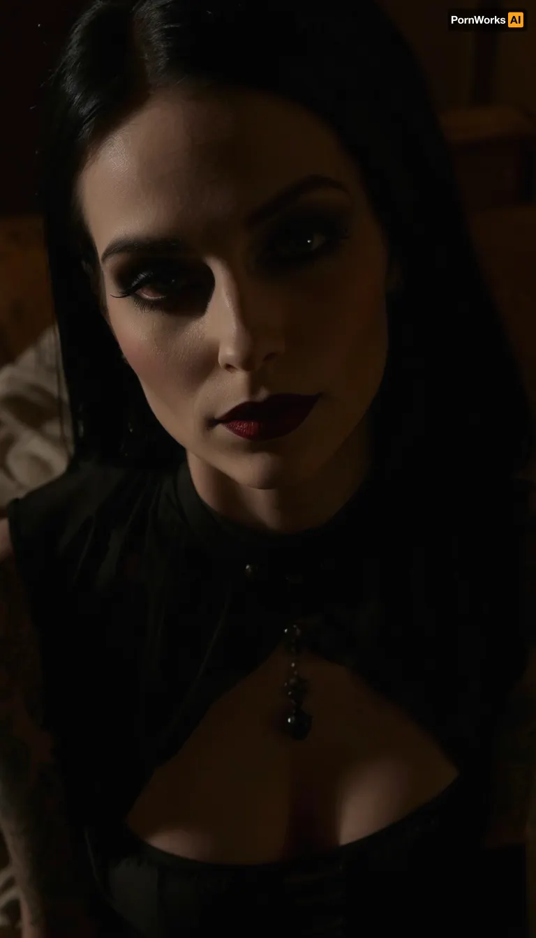 extremely beautiful and slender 25 year old goth cumbucket with big tits lying on the bed after a wild party, a gallon of thick cum has recently been poured over all of her body and face, portrait, from above, looking at the cam, lovely eyes, cute eyes, sexy eyes, sweet eyes, cute smile, tack sharp, ultra realistic, cinematic dark lighting, an interplay of light and shadows, artsy, high cheekbones, (skinny face), (long face), (long skinny nose), ((dark goth makeup)), lots of tattoos, <lora:dark:.8>