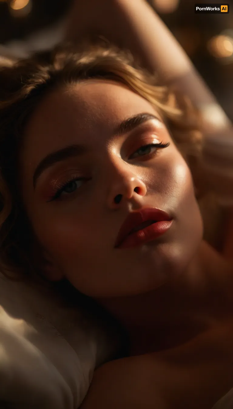 ziprealism, (dramatic high fashion makeup, refined beauty, regal elegance, extravagance, sophistication, reclining, seductive, alluring, sensual:1.6), (avant-garde experimental photography, ethereal lighting), (sharp focus on eyes, loose closeup), (Dutch Angle), (dramatic lighting and shadows, light bloom, shallow depth of field, soft bokeh, layered composition with subtle foreground:1.8), (high saturation, rich colors), <lora:MJ52:.8>