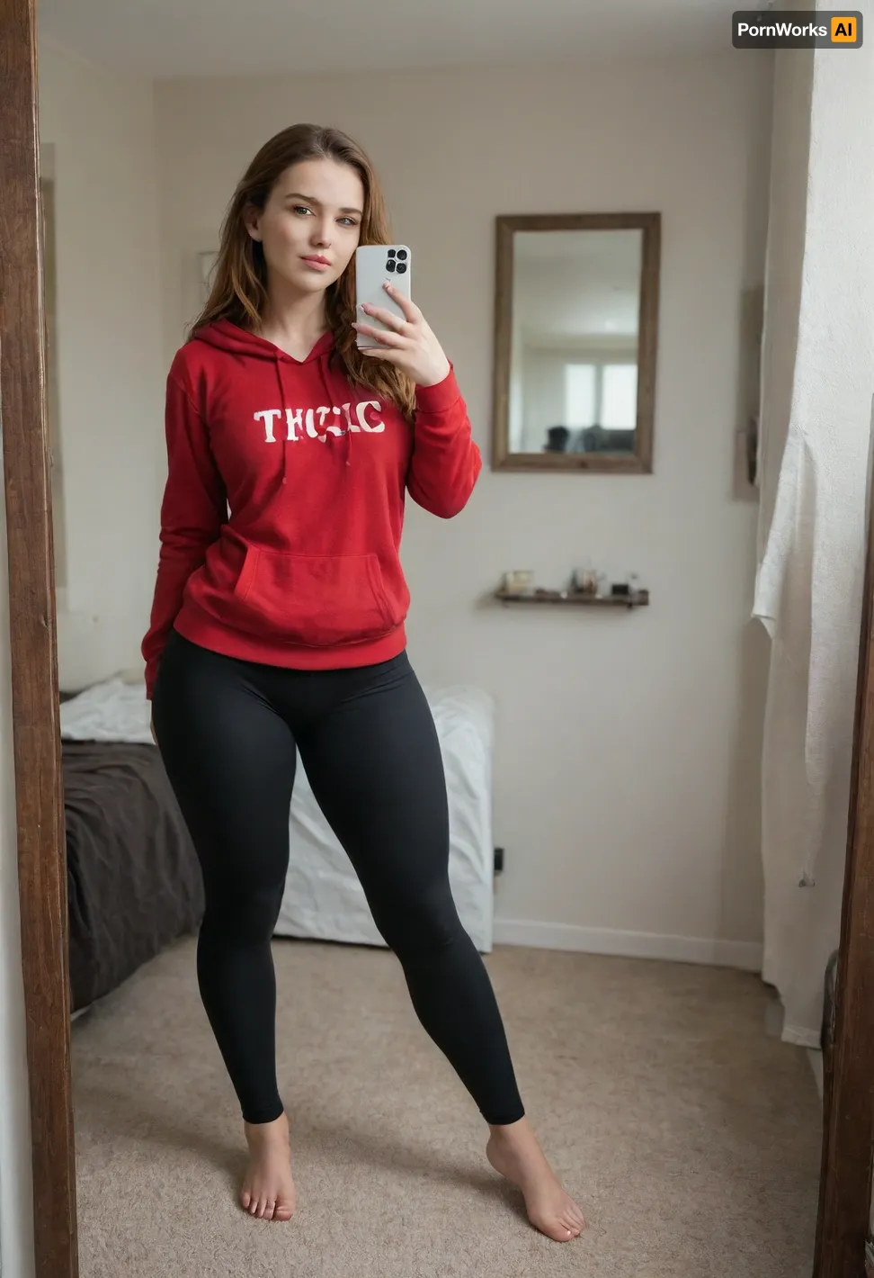 Photographing perfection: a realistic portrait of a thicc, sexy girl in high quality detail