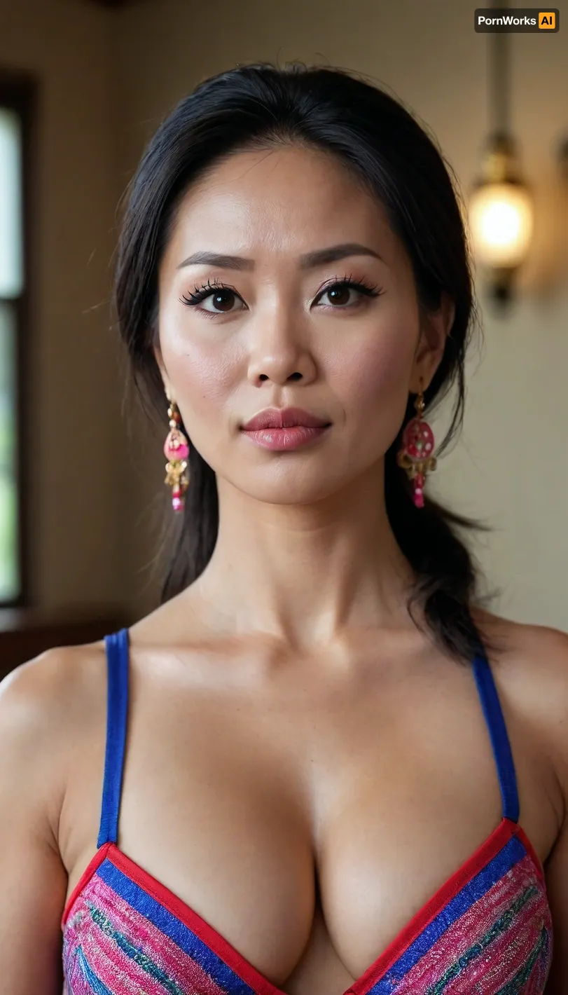 Hmong milf, influencer, sexy, horny, slutty, bimbo, muscle mommy