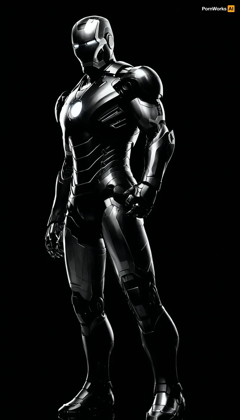 black and white drawing, (no colors), ironman from the MARVEL universe, black background, (((full body view))), PEHighContrast, Simple, Background, high, Contrast, <lora:PE_HighContrastStyleV1:2>, <lora:dark:1.2>