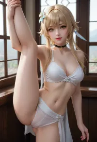 Allure énigmatique

- Oui.

La fille se tenait confiante dans sa chambre, un choker noir parait son cou. Ses cheveux blonds en cascade, striés avec de courtes serrures et des coups qui ont encadré son visage. Elle ne portait pas de vêtements, mais elle exsout un air d'allure, un sourire jouant sur ses lèvres en regardant directement le spectateur. Lumine, une fleur blanche, repose dans ses cheveux entre ses yeux, ajoutant une touche d'enchantement à son comportement. Ses yeux jaunes étincelaient alors qu'elle se tenait sur une jambe, sa posture scindée, ses cuisses exposées et légèrement séparées, lui donnant une présence prête et audacieuse.