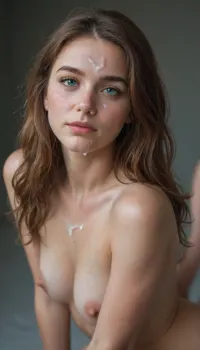 1Girl is a naked Russian girl with freckles and messy wavy auburn hair. She has striking green eyes, (perfect eyes), 1Girl has a 32C-24-36 figure, 1girl is 5'1 with a soft feminine blush on her cheeks, .
2Girl is a naked Swedish girl with freckles and long straight white-blonde hair. She has bright blue eyes, 2Girl has a 34DD-26-38, 2Girl is 4'10", .

Both girls have perfect, realistic, beautiful faces with highly detailed, expressive features and extremely detailed, lifelike skin. Both girls have perfect hands and perfect fingers, ., (cum running out nose:1.5), (Cum flows:1.5), (cum on face:1.4), (cum on eyes:1.5)