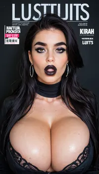 (((The porn Magazine "SLUTS"))), The cover page, the headline is "SLUTS" become NO.1 " and the cover UKRAINIAN lady is pretty, (((LONG Black long hair))), GOTh makeup, ((HUGE FAKE breasts:1.1)), (((full lips))), (black turtle neck long sleeve), thick eyebrows, iris, ((black lipstick)), aidmaRealisticPeoplePhotograph., raw, lighting, overexposed, harsh, flash, "BIG TITS, <lora:SDXLHighDetail_v6-000005:.8>, <lora:Rawfully Stylish v0.2_epoch_20:.8>, <lora:BetterTextRedmond:.8>