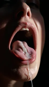 extreme close-up on a mouth with excessive cum running out, 8k, photorealistic, soft lighting, cinematic dark lighting, an interplay of light and shadow, artsy, work of art, price winning, <lora:dark:.8>