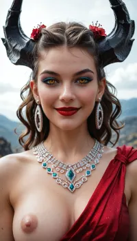 Sull'abisso vulcanico: una principessa gita visionaria in un ballo di fantasia scura