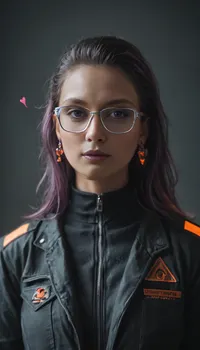 Ultra-realistic cyberpunk portrait, emotion analyst with empathy detection visor, mood spectrum interface glasses, soft-tech jacket with emotional modifications, warm gradient circuit patterns in coral and lavender, compassionate understanding features with empathy implants, deeply caring expression, dramatic emotional aura lighting with floating heart rate patterns, 50mm lens f/1.4, cinematic depth of field, 8K photorealistic quality, detailed textures, emotional data center background with mood visualization