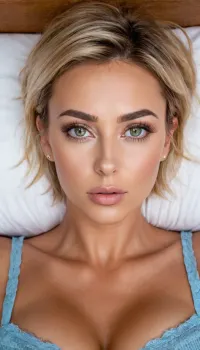 A photorealistic portrait captures the essence of love and intimacy between two people with a perfect face and symmetrical features. The photo is ultra-detailed, with high resolution and hyperrealism, leading to a natural portrayal of beauty. The