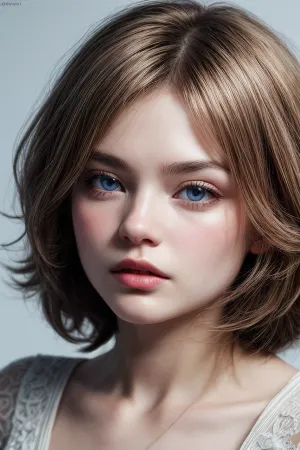 Thylane Léna Rose Blondeau, ein 19-jähriges Modell mit hochauflösenden Illustrationen ihres Gesichts, ist Gegenstand eines hyperdetailierten Meisterwerks des renommierten Künstlers Thylane Léna Rose Blondeau. Das Gemälde verfügt über einen komplizierten