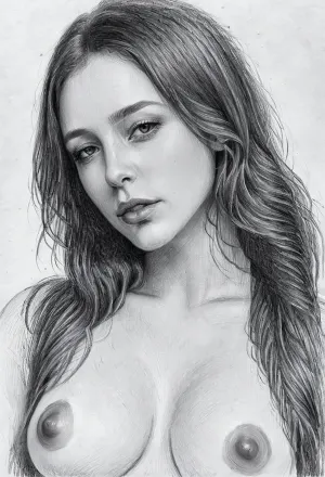 AI产生了一张女性的照片 乳头被暴露