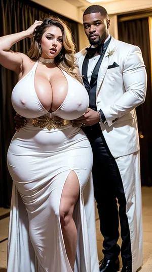 The young girl was a chubby trailer trash white snow-bunny with big fake eyelashes and big breasts. She had an innocent face, but her body was very curvy and shapely. Her makeup was heavy, but it didn