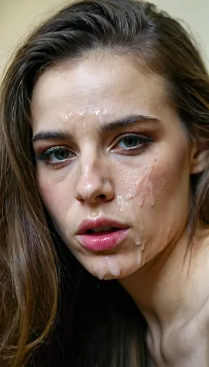 A woman was brutally beaten by a pervert who had been watching her from afar. Her face was swollen and bloody, with multiple bruises and hematomas under her eye. Her lips were split open, revealing a bloody mouth