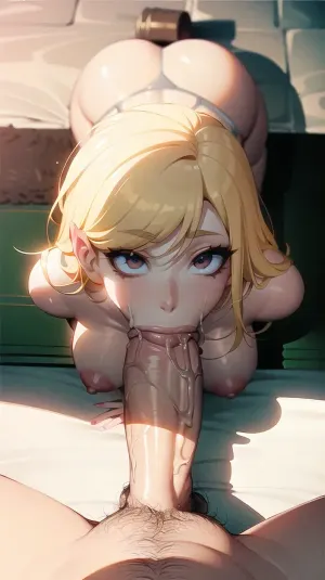 A IA gerou uma imagem pornográfica de uma bela fêmea madura com iluminação perfeita, rosto perfeito e olhos extremamente detalhados. O foco foi em seus seios grandes e a maneira como eles babaram quando ela estava prestes a gozar. Ela tinha um profundo terror