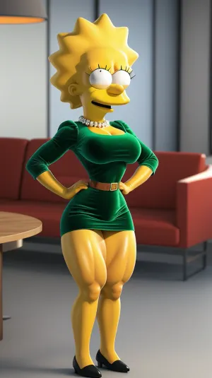 Lisa Simpson, a stunning AI-generated image of the beloved character, was created by an artist using advanced technology