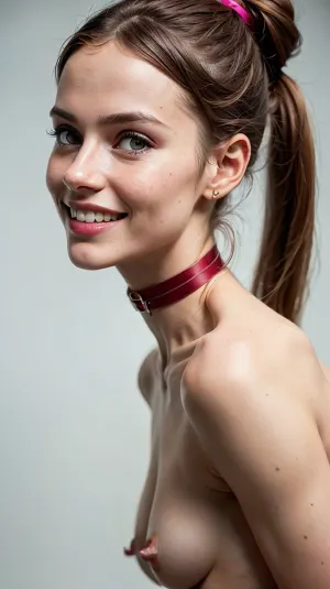 Little Caprice European princess of 18 years old, ginger hair, fair skin texture, highly detailed skin texture
