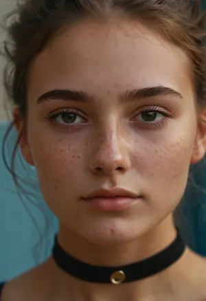 Un modelo ucraniano posó para una sesión de fotos, y el fotógrafo utilizó una cámara de alta calidad para capturar su belleza. La artista de maquillaje añadió toques sutiles de color para sacar la belleza natural de su piel, y sonrió brillantemente mientras la cámara la capturó