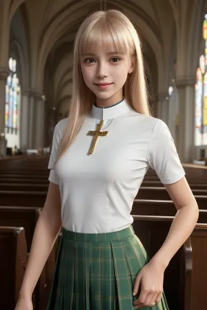 애완 동물 프레임과 흠없는 피부를 가진 멋진 24 세 여성은 곡선과 깊은 V 목선을 보여주는 매우 얇은 흰색 셔츠에서 캡처됩니다. 그녀의 피부는 완벽 한 복잡성, 보완