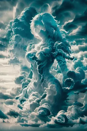 Un photographe a capturé une image époustouflante d'un nuage ressemblant à une femme sexy avec un ciel bleu et un caractère de focus doux, mais les cumulonimbus nuages se profilaient au loin, provoquant tout le monde à paniquer. Le photographe a rapidement pris une photo de la scène avant