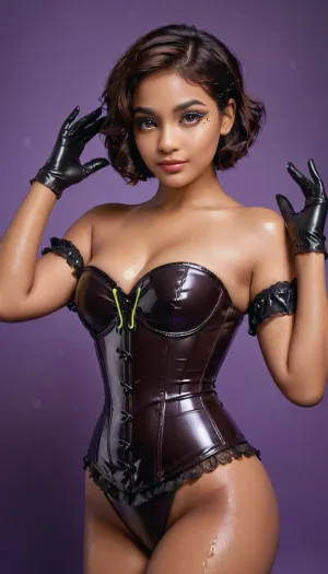 La jeune femme indienne sur la photo est voluptueuse, athlétique et belle. Elle a des yeux parfaits, de longs cils, et une coupe de cheveux tongoy qui lui donne l'air d'appartenir à la même personne qui a fait le