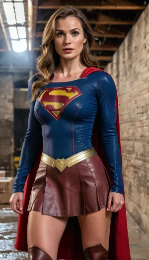 Una donna nei suoi 20 anni, con un grande busto e corpo atletico, indossa una minigonna rossa sexy e stivali con tacco alto. Lei è nel tunnel fognario, scattando foto di se stessa con il suo smartphone. Improvvisamente sente un rumore
