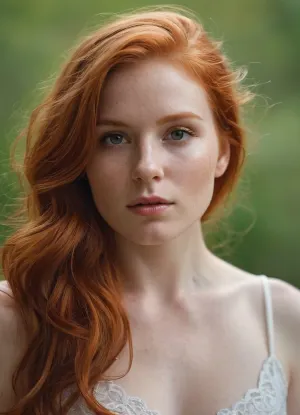 La jolie rouquine s'assit devant l'artiste, les yeux larges et curieux. L'artiste a pris une profonde inspiration et a commencé à peindre. Il a utilisé du sperme blanc épais sur tout son visage, en veillant à couvrir chaque pouce de peau. La rousse