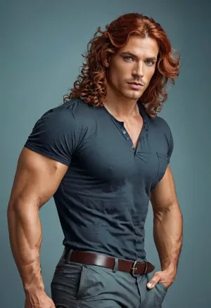 Ha guardato l'uomo di fronte a lei, le sue caratteristiche sorprendenti e la bellezza maschile togliendo il respiro. La sua testa piena di capelli rossi spessi e ricci è stata modellata in un modo che lo ha fatto sembrare appena uscito da una rivista