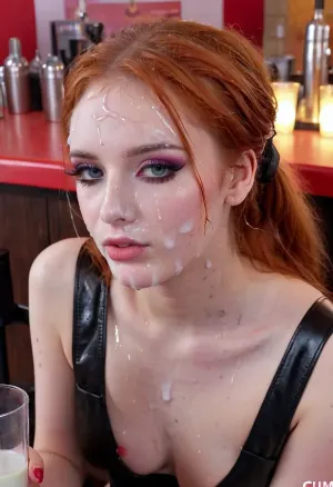 Genç 18 yaşındaki bir kız gece kulübünde bir bar masasında oturur, sıkılır ve telefonuna bakar. O bezini çıkardı ve kendini bir AI üretilen bir bukkake porno videosu olarak ortaya koyuyor. Genç kız büyüleyici
