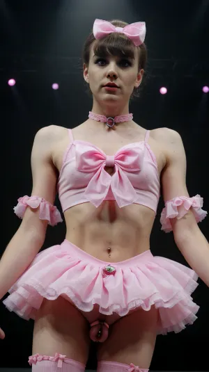 Porno dünyasında, sissy çocuğa ait bir kızartma pembe üst ve bir yay vardı. Daha önce hiç kimseye dokunmamış bir chastity-cage virgin idi. Ama bu gece, o olurdu