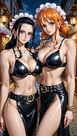 Dans un monde où l'IA et la technologie ont progressé au point de créer des robots humanoïdes ressemblant à des vies, Nico Robin et Nami se retrouvent dans une nuit sensuelle ensemble, explorant les corps les uns des autres avec des caresses douces et des touches douces. Avec leurs