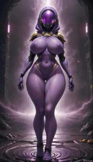 Tali'zorah, una splendida AI con una figura voluttuosa e grandi seni, è stato catturato nell'atto di prendere una posa sexy per la fotocamera. Le sue cosce spesse e la vista completa del corpo erano in mostra come lei ha posato seducentemente