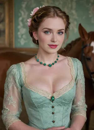 Una dama de honor en el establo