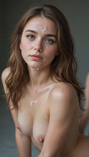 1Girl is a naked Russian girl with freckles and messy wavy auburn hair. She has striking green eyes, (perfect eyes), 1Girl has a 32C-24-36 figure, 1girl is 5'1 with a soft feminine blush on her cheeks, .
2Girl is a naked Swedish girl with freckles and long straight white-blonde hair. She has bright blue eyes, 2Girl has a 34DD-26-38, 2Girl is 4'10", .

Both girls have perfect, realistic, beautiful faces with highly detailed, expressive features and extremely detailed, lifelike skin. Both girls have perfect hands and perfect fingers, ., (cum running out nose:1.5), (Cum flows:1.5), (cum on face:1.4), (cum on eyes:1.5)