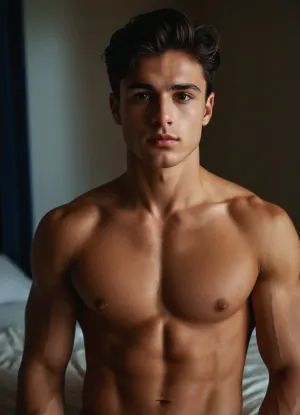 gay porn, gay boy nude, gay man, penis, cock, ultra realist, 20-year-old man, dark hair, slim muscular build, seductive gaze, hairy body, masturbating, <lora:255700_training_data:.8>