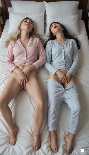 Un momento di intimità: una rappresentazione fotorealistica di due ragazze nei throes di auto-scoperta