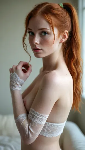 Petite redhead: gerçekçi güzelliğin yüksek çözünürlüklü bir başyapıtı
