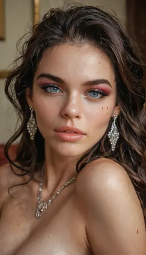 masterpiece, award winning photo, detailed face, realism, passion, lust, ultra realism, UHD 8K, extreme realism, maximum detail, most beautiful, sweet and petite, close up face of stunning brunette with lustfull face expressions, naughty girl, lust of face, lip biting, slutty makeup, <lora:add-detail-xl:.8>, <lora:MJ52:.8>